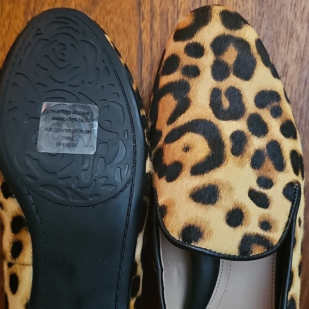 Taryn Rose Bryanna Leopard Calf Hair Loafers | NWT Sz 7 | Luxe Comfort Flat
